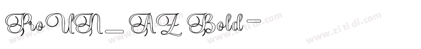 ProUN_AZ Bold字体转换